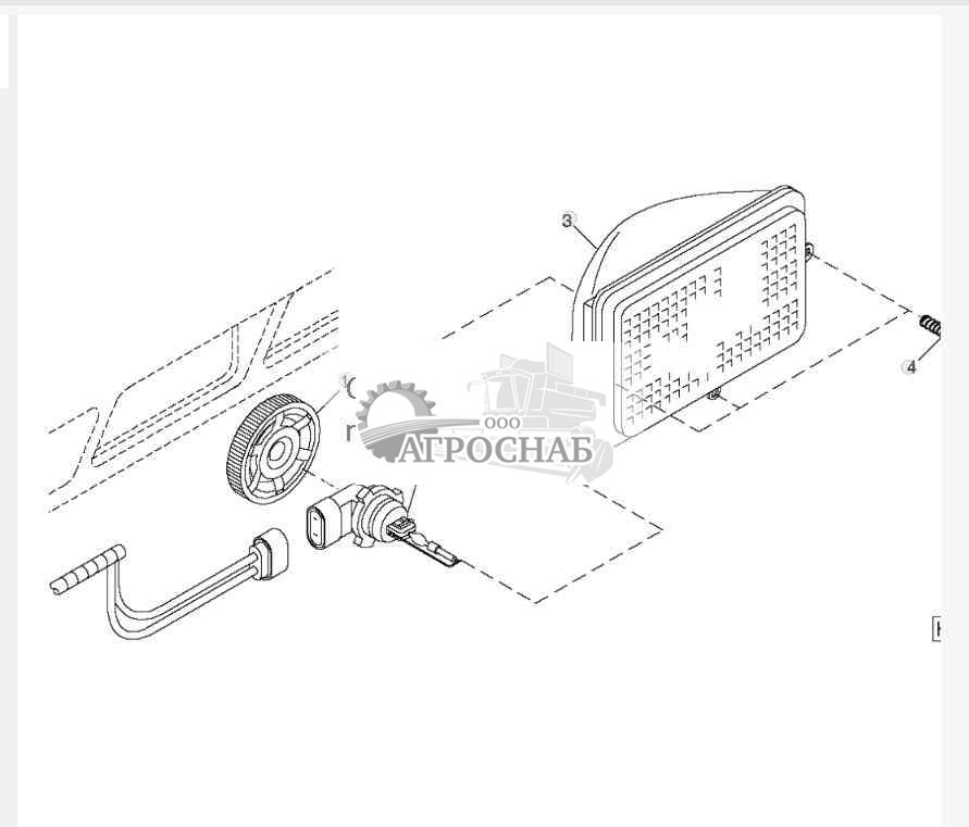 Фонари на крыше кабины 